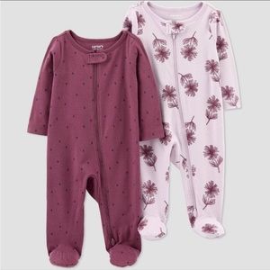 Carter’s Baby sleep and play footed pajama set-  2pc 3 months